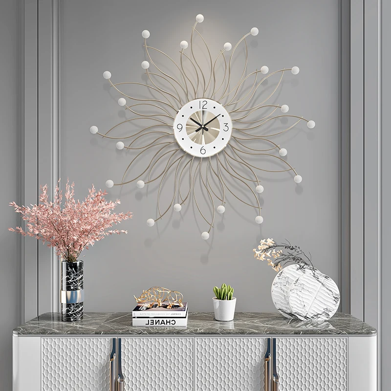 Ceny 71 cm Nordic kreatywny zegar ścienny nowoczesny design wyciszenie zegar restauracja domu mody dekoracyjne kwarcowy zegar duży zegar na ścienne