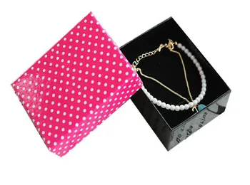 

Pink Jewelry Box for Necklace 8.5*6.5*3cm Wholesale 60pcs/lot Bracelet jewellry box 800g hardlex paper with shiny Jewelry Box