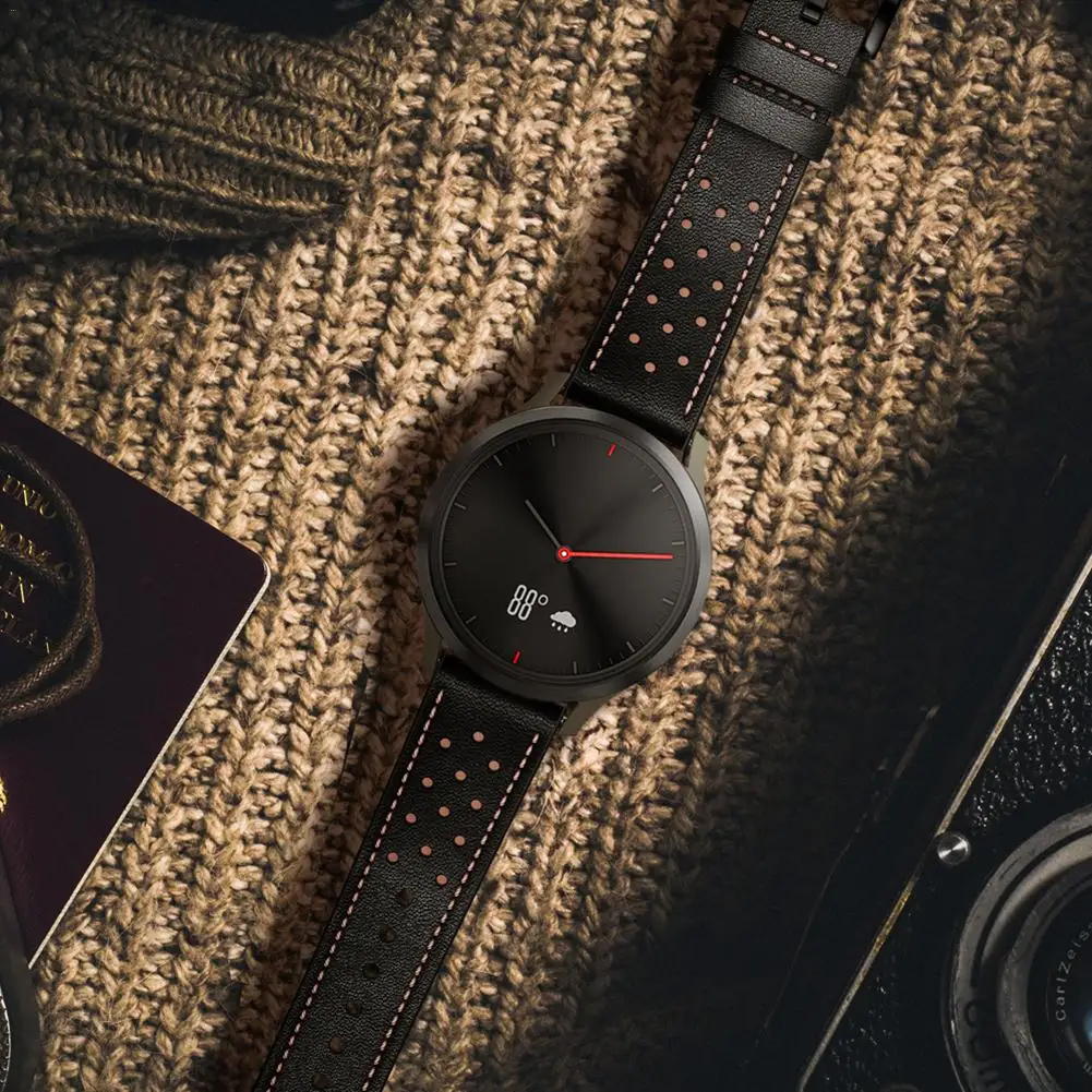 Сменный ремешок для смарт часов Garmin Vivoactive3 VivomoveHR первый слой кожаный