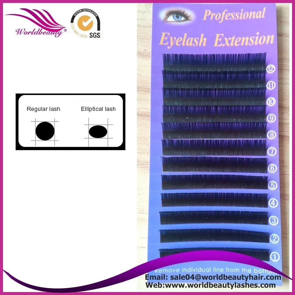 

Free shipping!0.15/0.20mm Ellipse flat eyelash extension one tray each lot ,J,B,C,D curl All size available