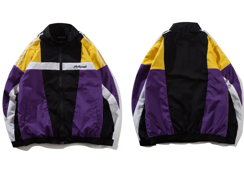Color Block Patchwork Jackets 1