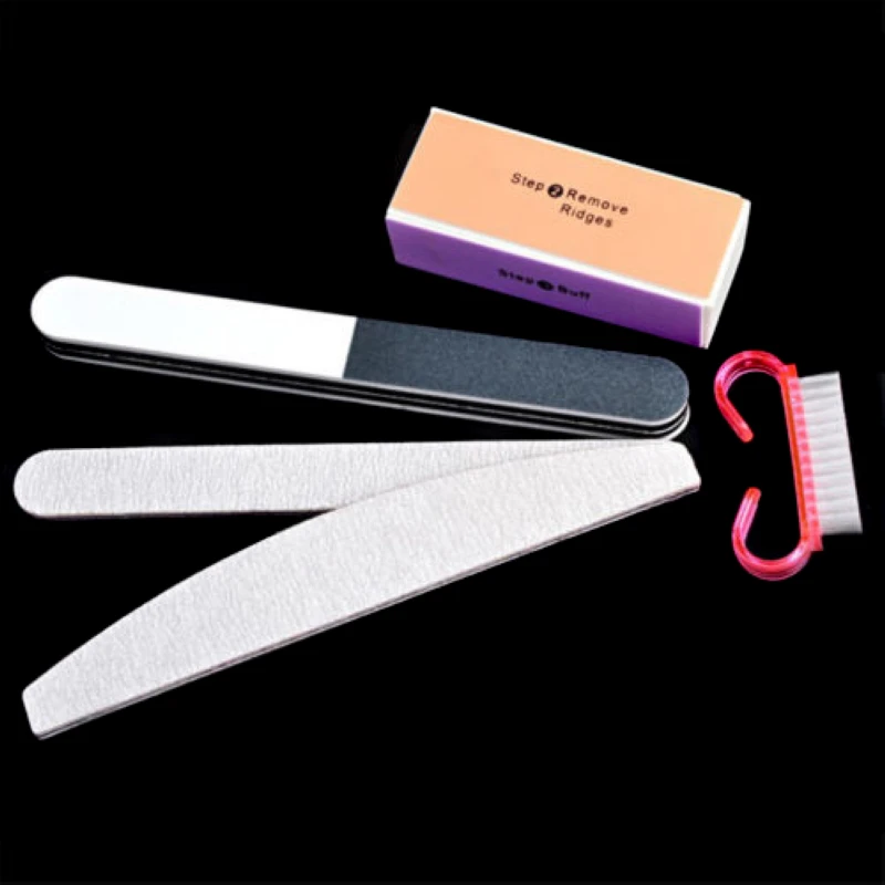 Shellhard 5pcs/set Professional Nail Art File Nail Buffer Block Set Salon Polish Sanding Beauty Pedicure Manicure Tool