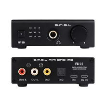 SMSL M3 CS4398 оптический коаксиальный USB ЦАП и усилитель для наушников 192 кГц