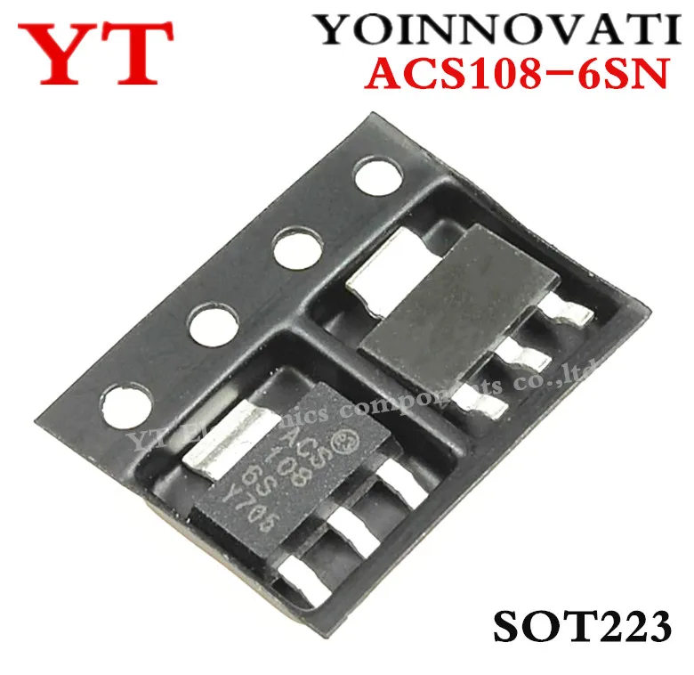 

100pcs/Lot ACS108-6SN-TR ACS108 TRIAC SENS GATE 600V 0.8A SOT223 IC Best Quality