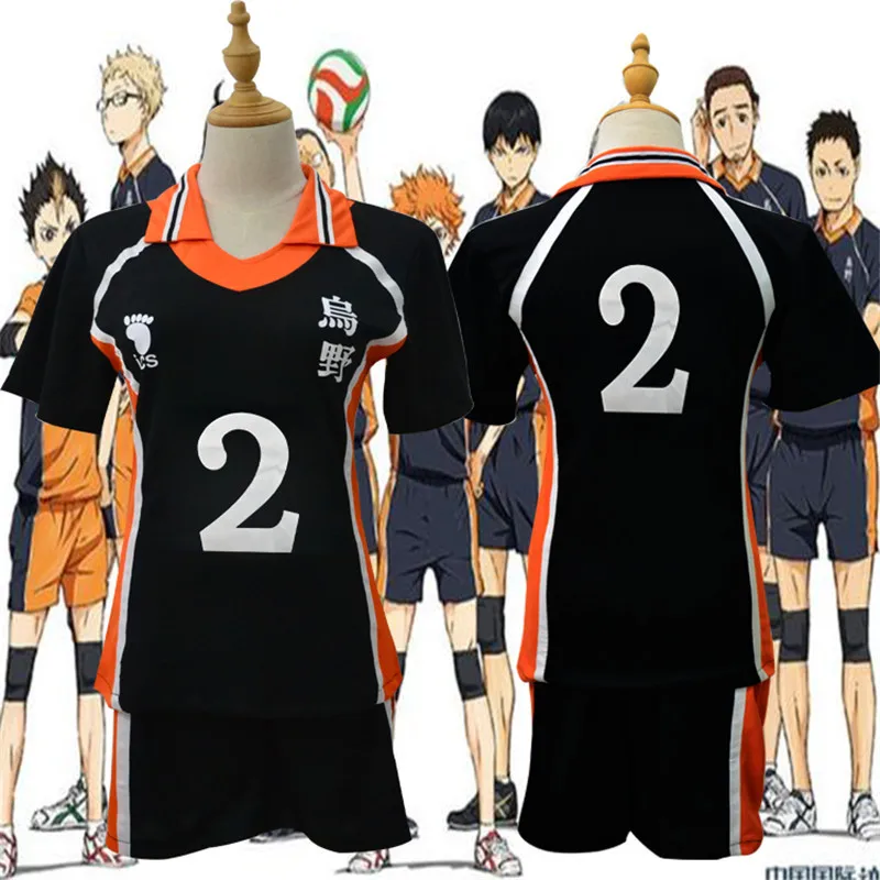 Anime Haikyuu Cosplay Costume Karasuno High School Volleyball Club Hinata Syouyou Kageyama Tobio Sportswear Jerseys Uniform