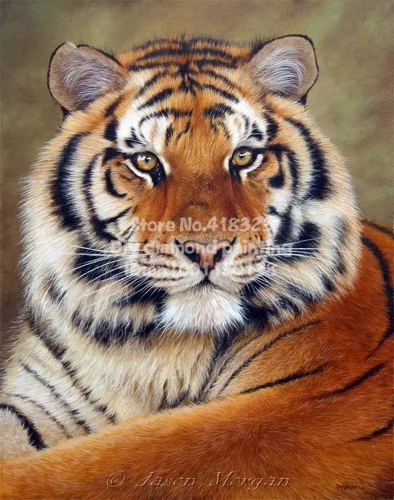 tiger fashion diamond painting diy paint by number square drill and diamond embroidery modern home decoration painting Dp0619HT