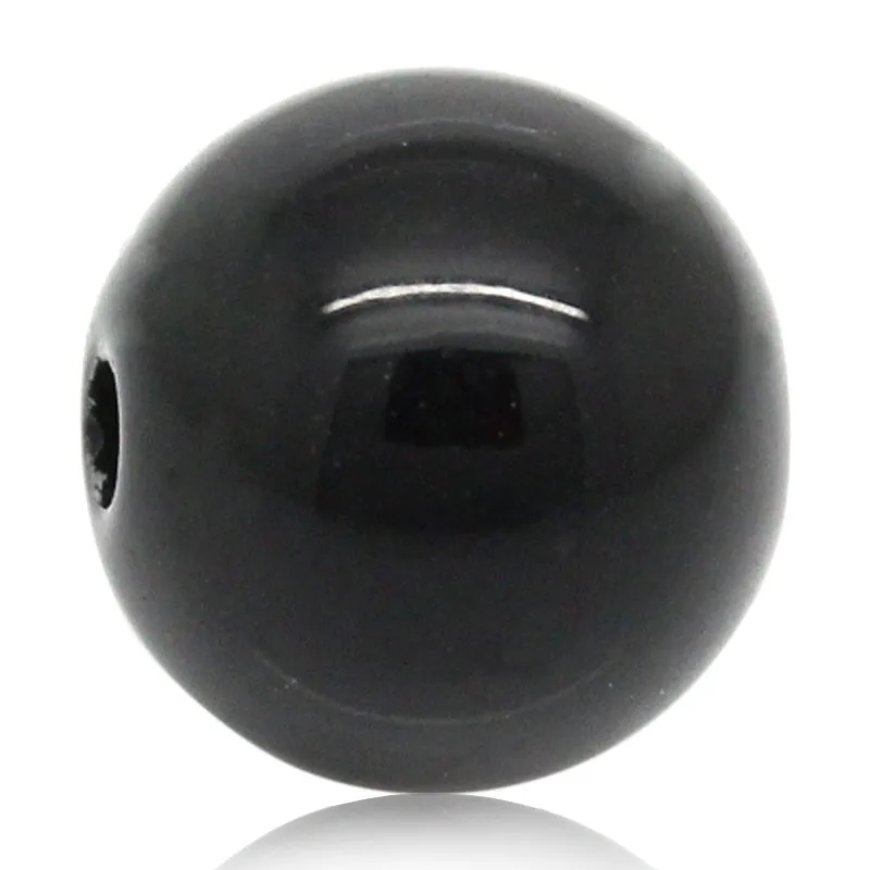 

DoreenBeads 500PCs Black Round Acrylic Spacers Beads 8mm(3/8") Dia.(B21967), yiwu