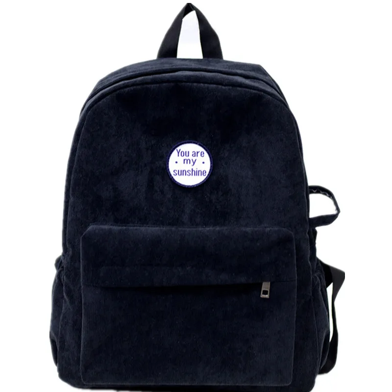 Retro Backpack For Women Girl Korean Simple Colour Mochila Escolar