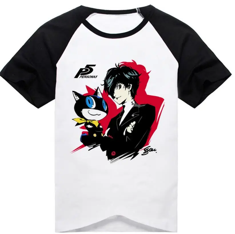 Мужской костюм для взрослых Persona 5 Hero joker Ryuji Sakamoto косплея хлопковая Футболка с