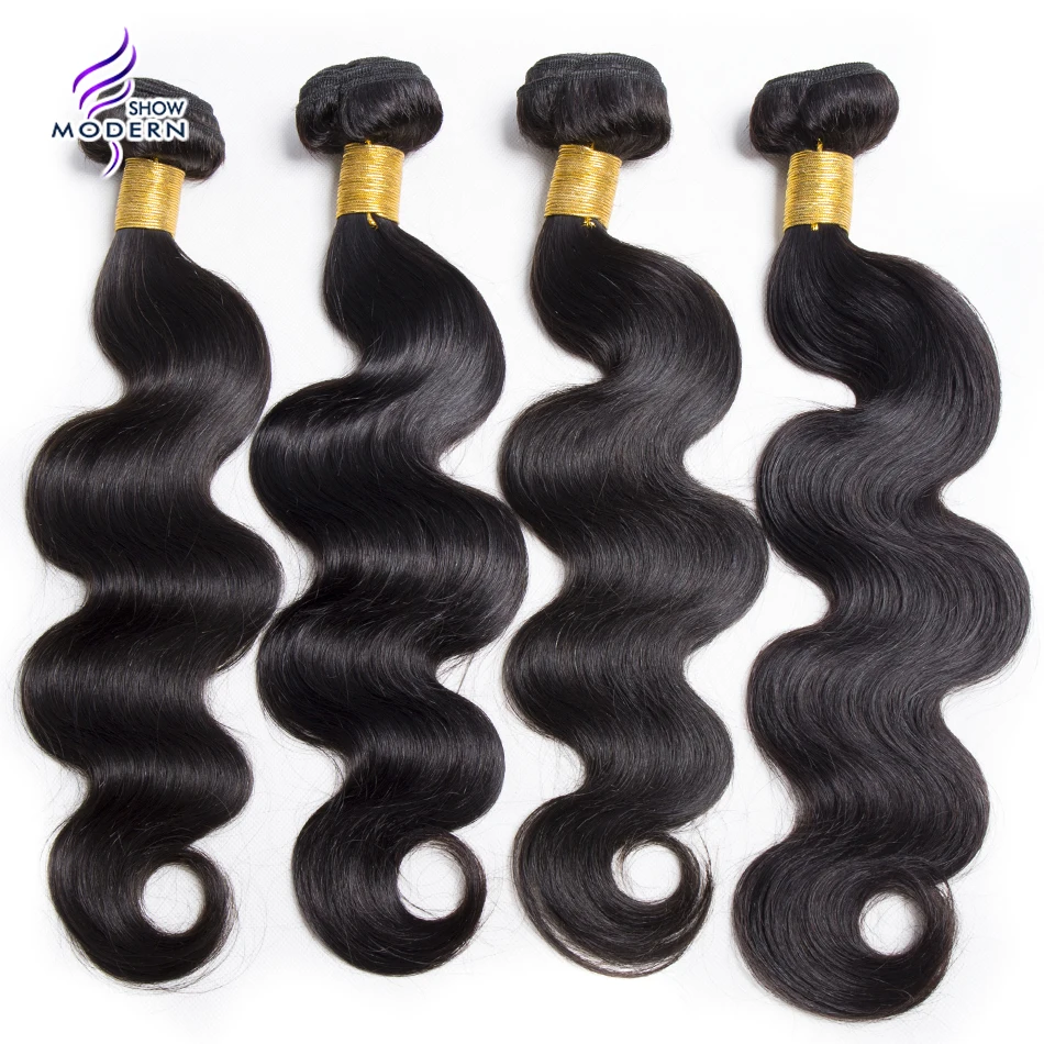 Brazilian Body Wave Bundles With Closure 4 Bundles Human Hair Weave Lace Frontal Closure With Bundles Non Remy Hair Extensions