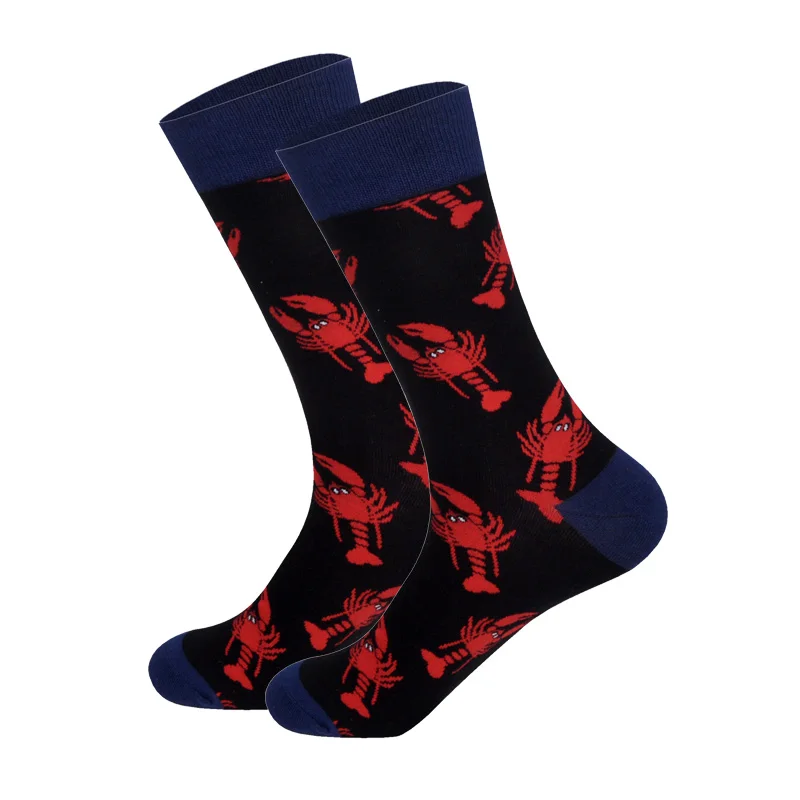 Новое поступление, Брендовые мужские носки, забавные, 22 цвета, британский стиль, дизайнерские, счастливые носки, хлопковые, длинные, Chaussettes Homme Fantaisie