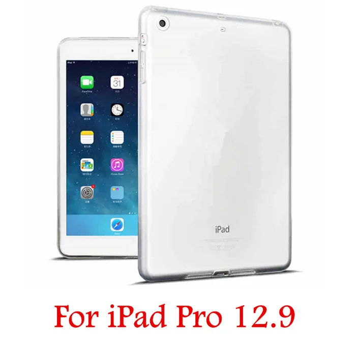 Силиконовый прозрачный чехол для iPad 9,7 Pro 10,5 дюймов мягкий прозрачный ТПУ задняя крышка планшета Чехол для iPad Air 2/1 Mini 4/3/2/1 - Цвет: Pro 12.9