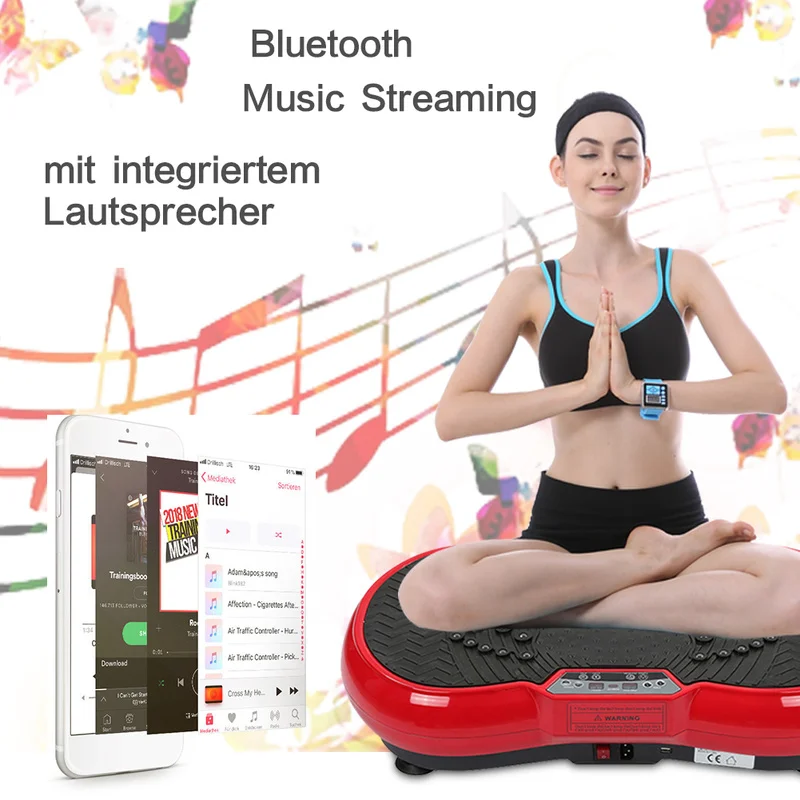 Vibration fitness massager ultra thin body massage board exercise weight loss machine blood