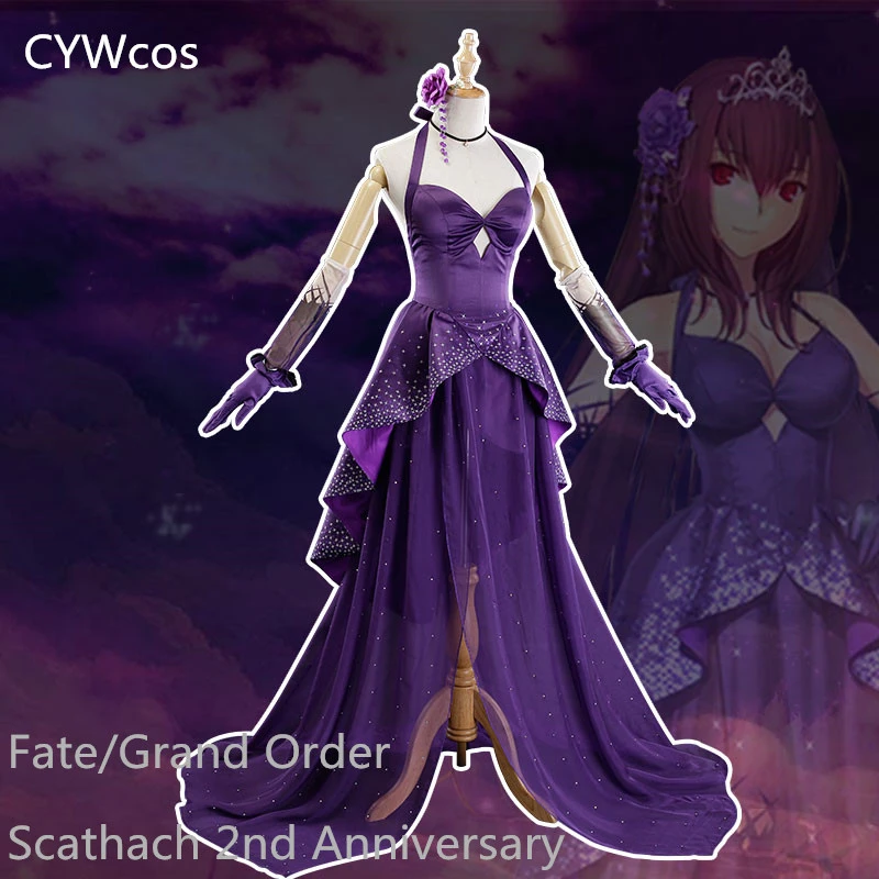 Fate/Grand Order FGO Lancer Scathach 2-я Юбилейная униформа косплей костюм женское платье костюмы