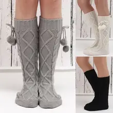 Женские вязаные высокие сапоги Sokken; ботфорты выше колена; тонкое мастерство; популярные теплые чулки «кроше»