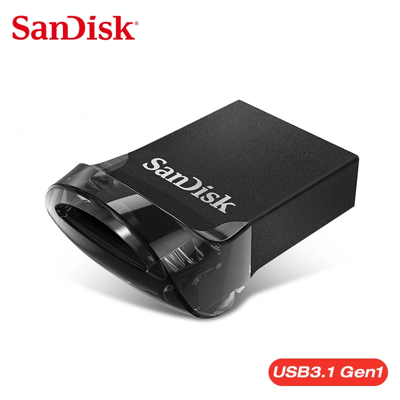 Флеш-накопитель SanDisk Ultra Fit USB 3,1, флеш-накопитель 128 ГБ, 64 ГБ, 32 ГБ, 16 ГБ, флеш-накопитель Memoria U, флеш-накопитель U, диск