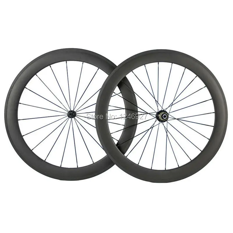 

Free Shipping Carbon Wheel 1 Pair Of 60mm Clincher Carbon Wheelset Full Carbon Road Bike Wheels