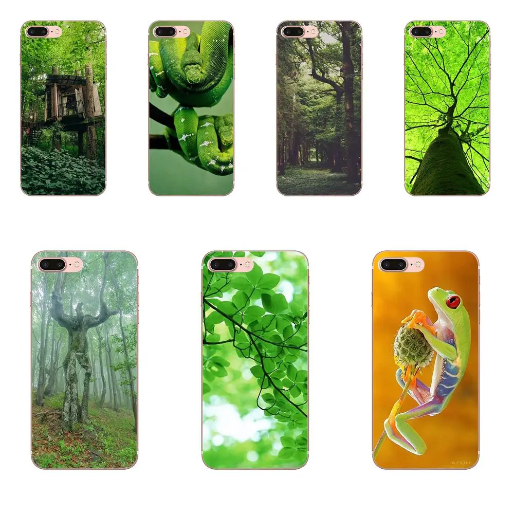 Bixedx милые пластиковые жесткие аксессуары для телефона чехол Life Green Tree Apple iPhone X 4 4S 5