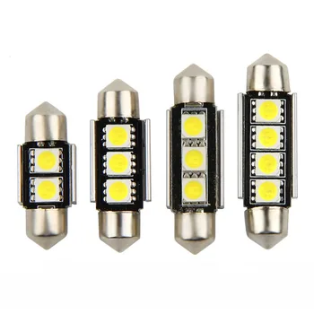 

4X Car Interior Led 31mm 36mm 39mm 41mm Canbus Error Free LED Bulb SV8.5 C10W C5W Festoon Vanity Mirror Dome Reading Door Lights