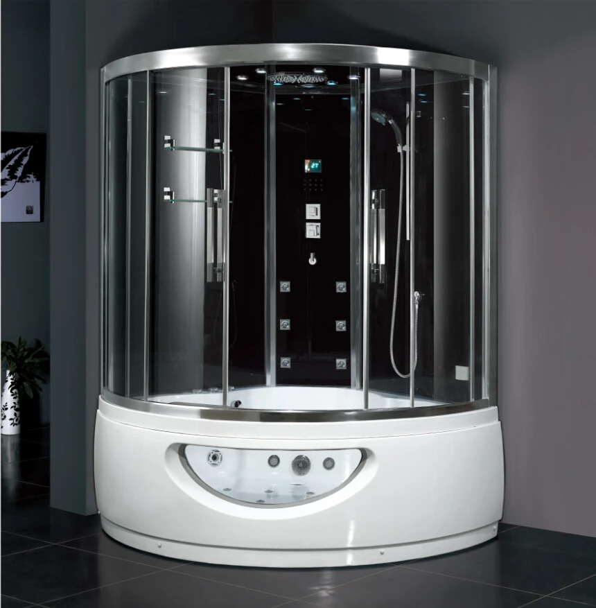 2017 luxury steam shower enclosure with tempered glass and sliding