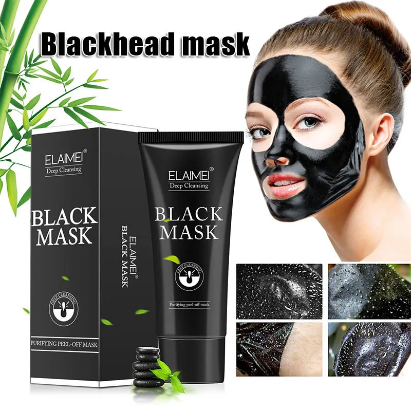 Hot Deep Cleaning Peeling Remove Blackheads Bamboo Charcoal Mask Black Acne Treatment Oil Control Mask SJ66