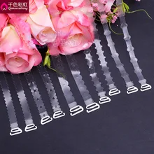 Новые прозрачные плечевые ремни эластичные зернистые кружевные ремешки для бюстгальтера силиконовые анти-аллергические высокие эластичные лямки 10 пар