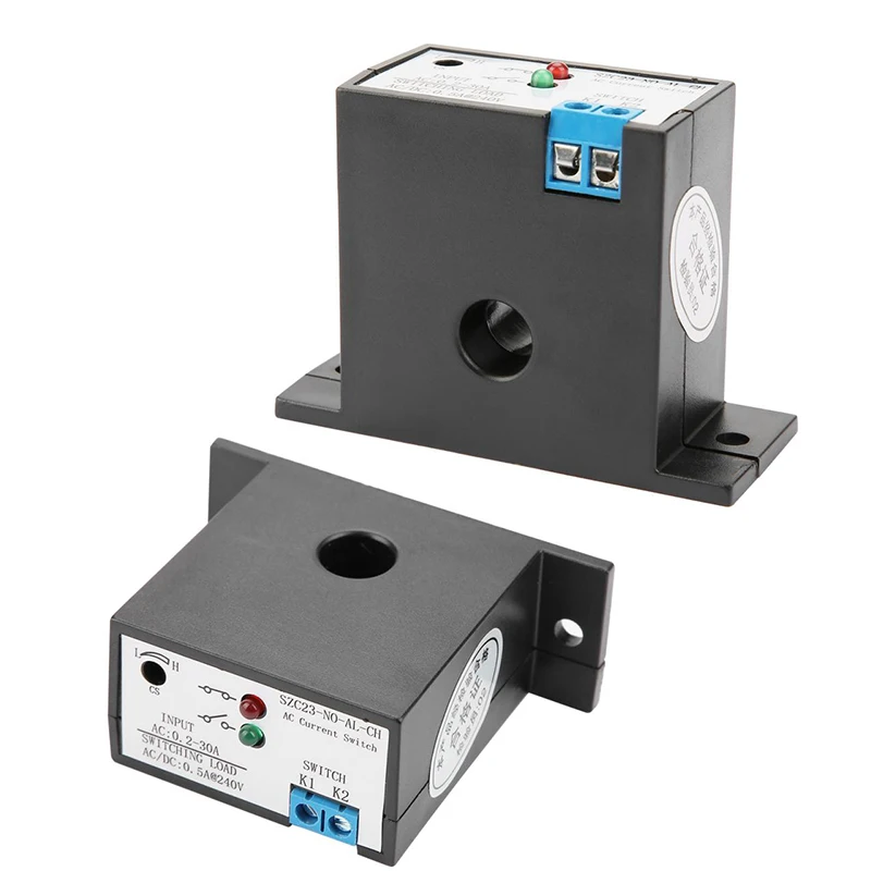 Normally Open Variable Current Sensing Switch AC 0.2-30A SZC23-NO-AL-CH IP30