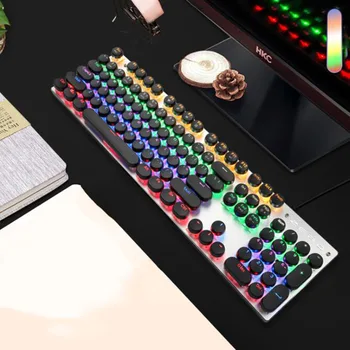 

Wired USB Teclado Mecanico Clavier Punk Time Anti-ghosting Backlight Teclado for CS GO Dota Gaming Mechanical Keyboard