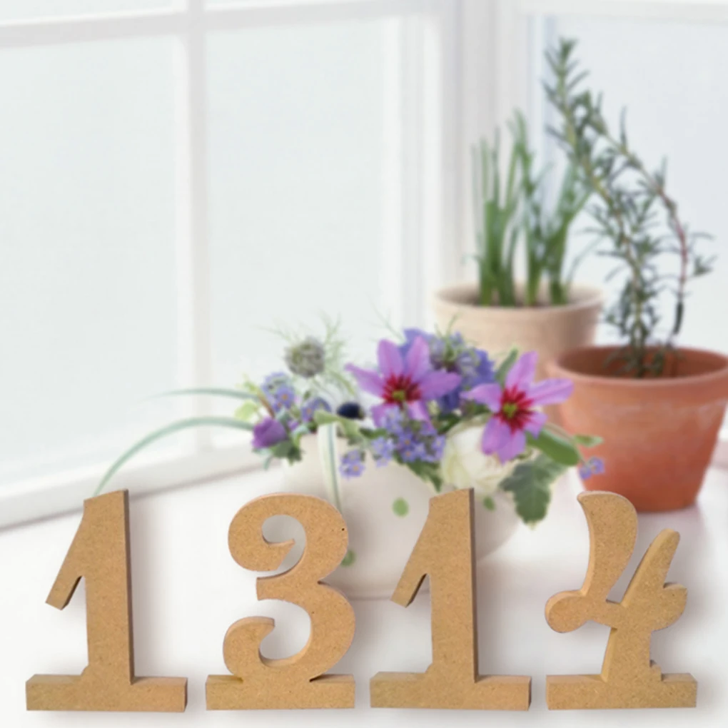 

10pcs 1-10 Place Holder Wedding Party Event Digital Seat Table Card Wooden Sign Table Number