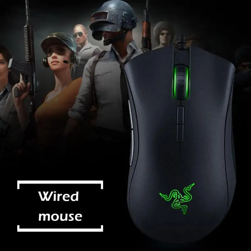 Razer DEATHADDER ELITE игровая мышь USB Проводная эргономичная игровая мышь с подсветкой 16000 dpi программируемая оптическая мышь для макросъемки