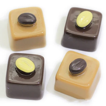 

10Pcs/lot Mixed Miniature Almond Chocolate Artificial Fake Food Flat Back Resin Cabochon Decorative Craft Dollhouse Accessories