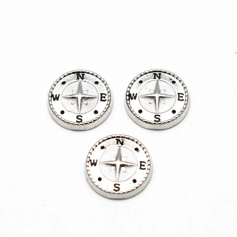 Wholesale 20pcs/lot Gold Enamel Compass Floating Charms Fit Living Glass Lockets Bracelet DIY Jewelry Making | Украшения и