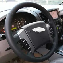 Case for KIA Sorento old models 2007 Steering wheel covers Genuine leather DIY Hand stitch cover Car styling Interior decoration