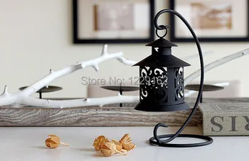 

Free Shipping zakka groceries Retro Metal Hollow-out Candle Holder Romantic hanging candle lamp for home decor /wedding gift