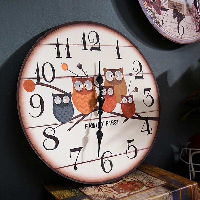 

Retro Industrial Wind Butterfly Wall Clock Restaurant Wall Decoration Large Wall Clock Digital For Living Room Wall Decoration