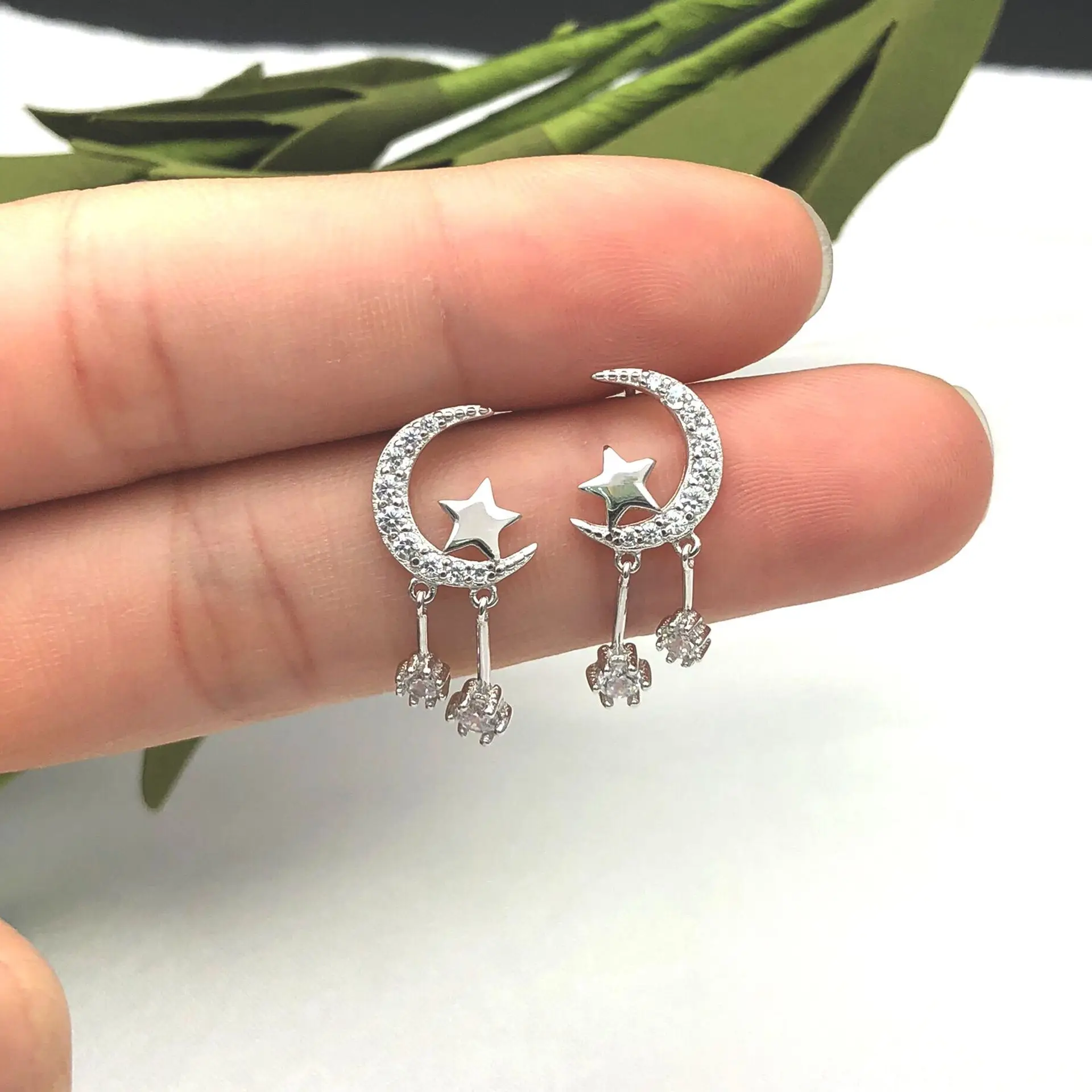 Серьги гвоздики женские гипоаллергенные из серебра 100% пробы с