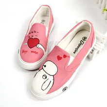 Children’s Canvas Shoes Ручная роспись Baymax Shoes Одиночные Мальчики и Девочки Shoes YXX