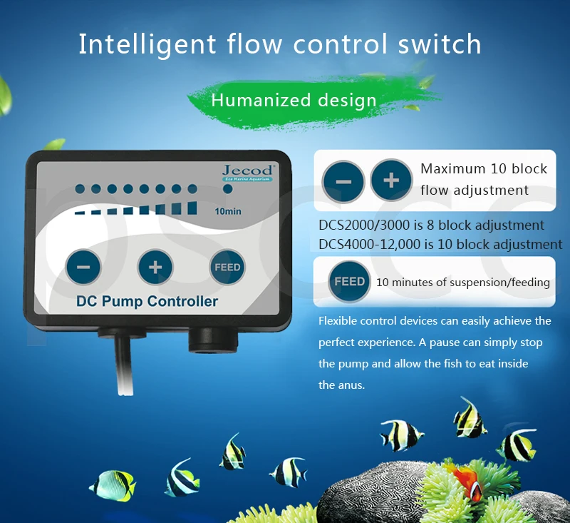 Jecod/Jebao DCS2000 DCS-4000 управляемый DC возвратный насос погружной водяной насос с переменным потоком для морской рифовый аквариум