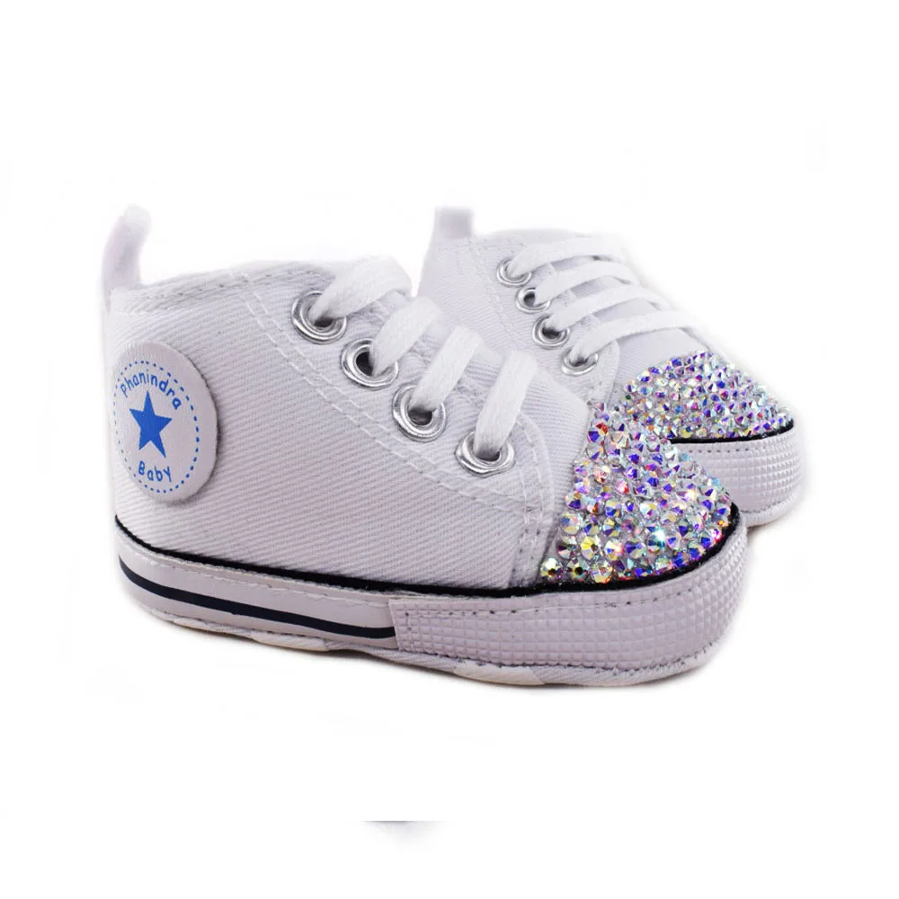 

Fran 2019 bling baby shoes rainestone girls shoes fashion canvas princess toddler shoes casual baby sneakers first walkers