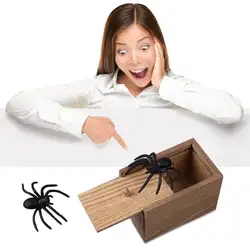 Забавные гаджеты интересная деревянная коробка паук Цельсия Новинка игрушечные лошадки приколы и практические анекдоты игрушка
