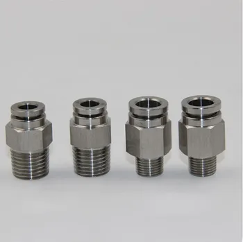 

tube size 4mm-M6 thread pneumatic stainless steel 316 male straight fitting