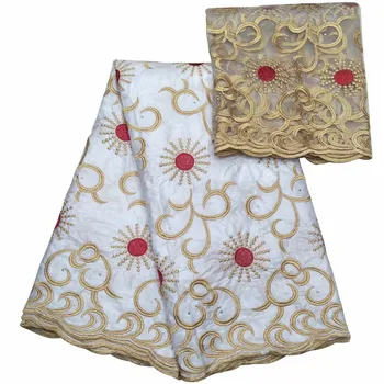

Hot selling! African Lace Fabric Guaranteed quality! embroidery bazin riche getzner 5yards and 2yards swiss voile lace BL1031