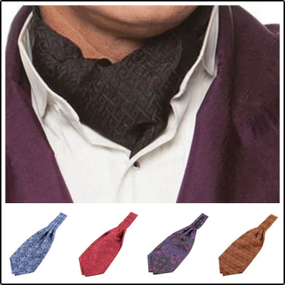 SHENNAIWEI New high quality Paisley Floral Ascot Cravat Casual Jacquard Ties Ascot Cravat Tie