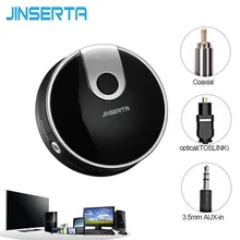 JINSERTA 3 5mm AUX Wireless Bluetooth Transmitter Audio Stereo Music Home Optical Coaxia for Smart TV