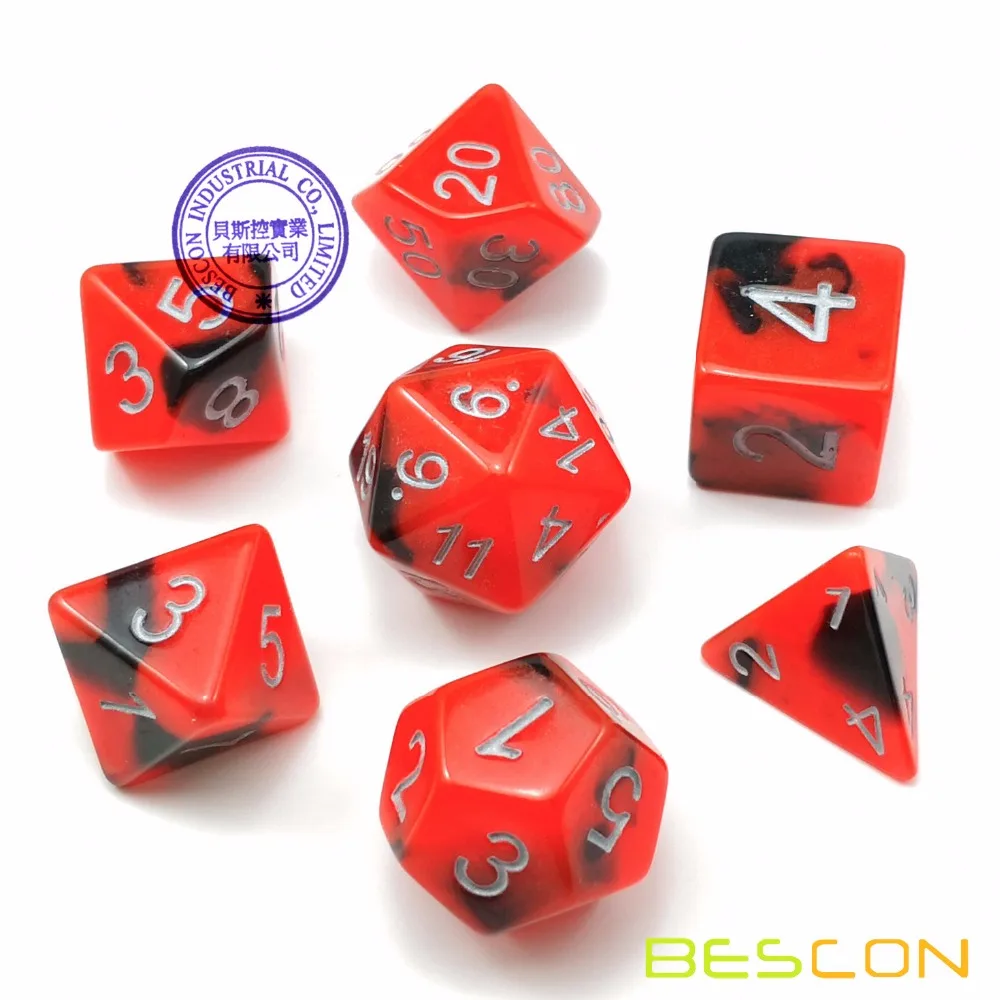 Bescon двухцветные Светящиеся в темноте многогранные кубики набор горячих камней
