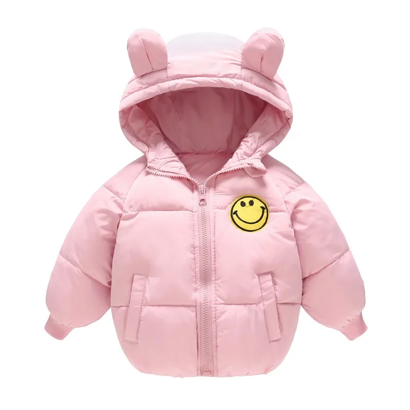 CROAL CHERIE Cute Smile Kids Winter Jacket For Girls Boys Cotton Baby Clothing Snowsuit Winter Parkas Children Coat 80-130cm (1)