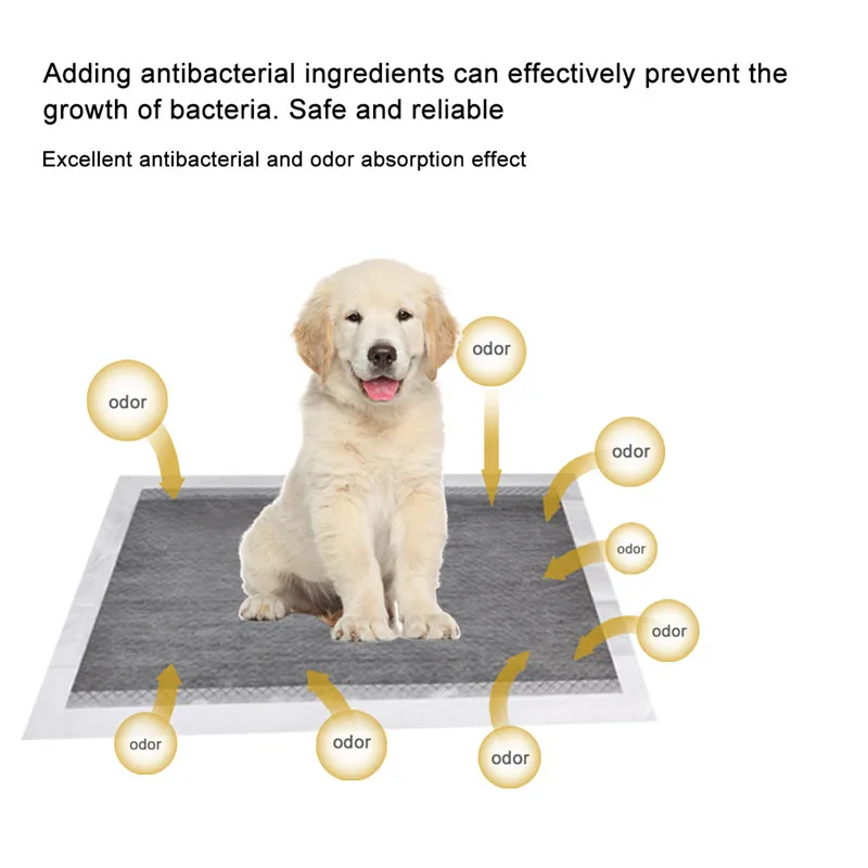 DEWEL ароматные пеленки для собак одноразовые бамбуковый уголь впитывающая пеленка для собак анти-бактерии кошка подгузник