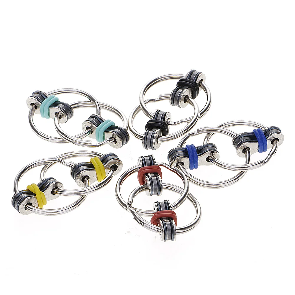 

Keychain Ring ADD ADHD Anxiety Autism Stress Reducer Fidget Hand Spinner EDC Toy