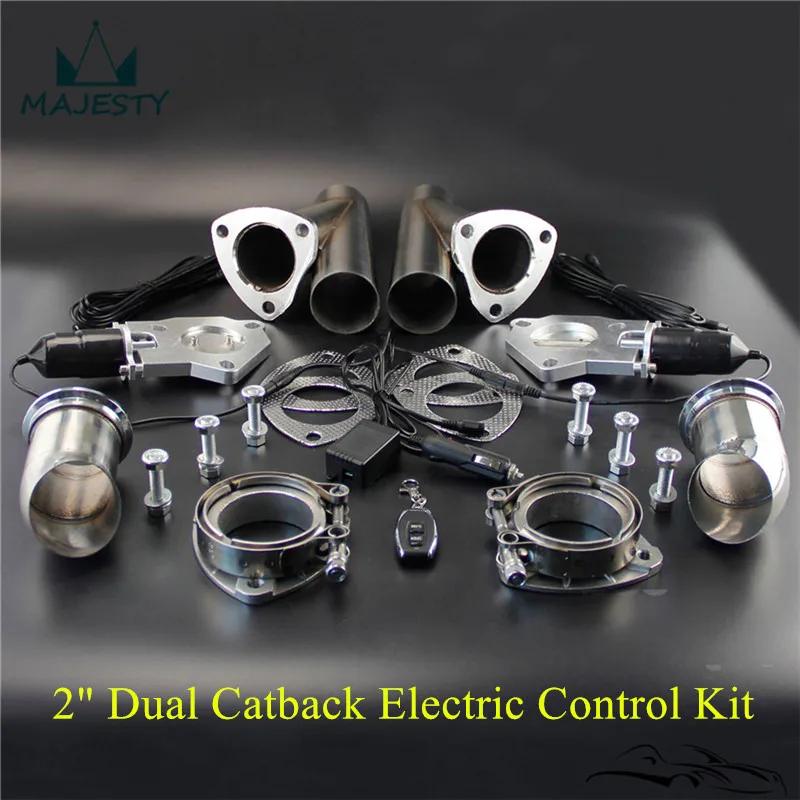 2.0 Electric Control " /2,25"/2," /3" двойной выхлоп Catback Нисходящая труба E-Cut клапан системы электрический комплект управления или комплект дистанционного управления - Цвет: 2.0 Electric Control