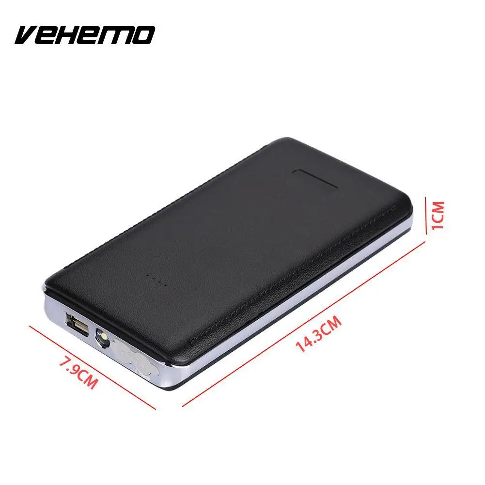 Vehemo Black Car Jump Starter Kit Car Power Kit Ultra-Thin Power Supply Jump Starter Kit DIY Booster Charger DIY without battery